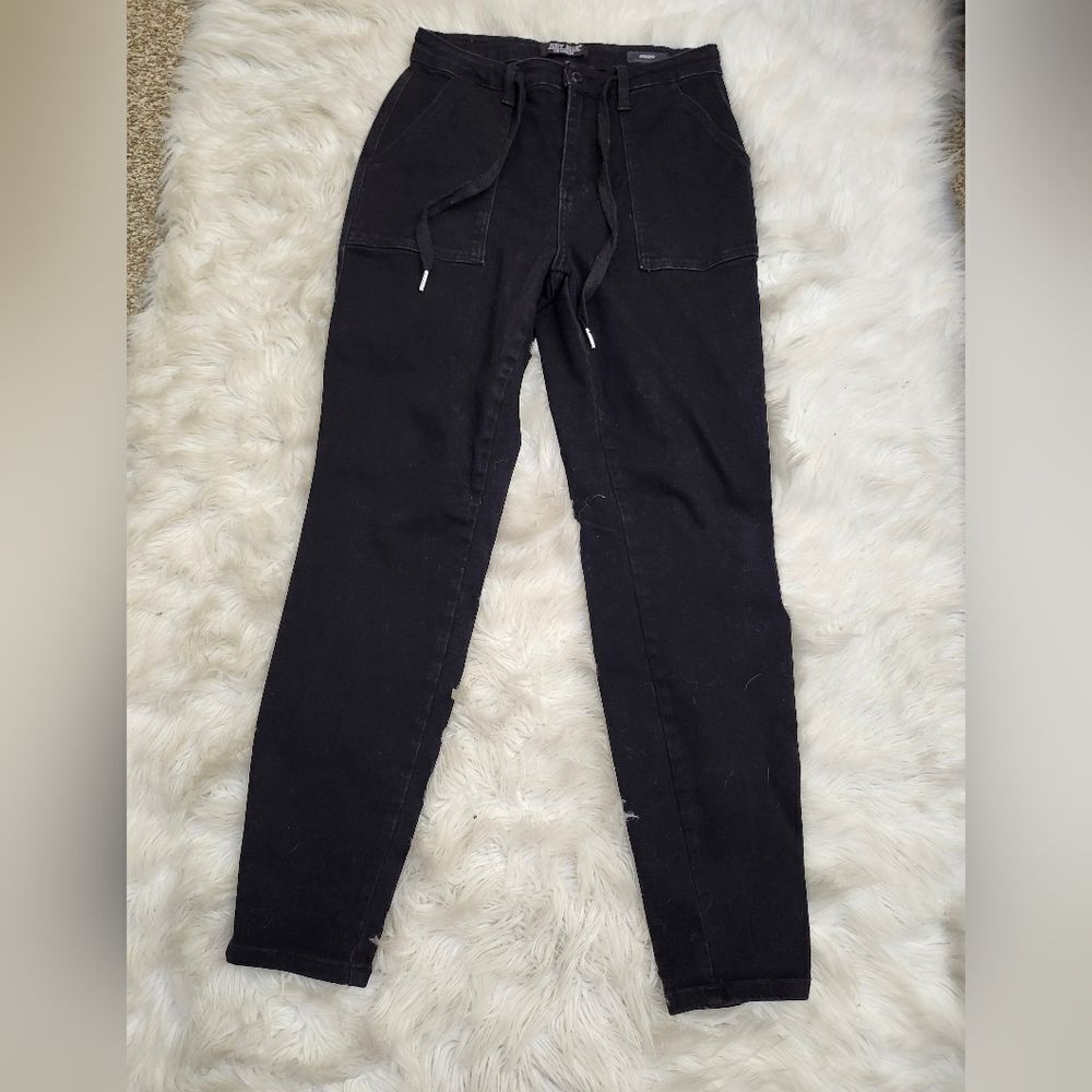 Judy Blue women's Hi-waisted cuffed drawstring stretch denim Sz 9/29 - Picture 5 of 10